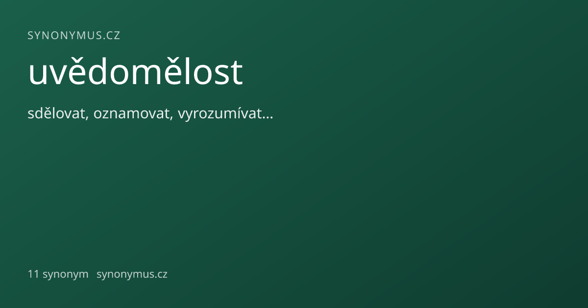 Náhled odkazu: uvědomělost