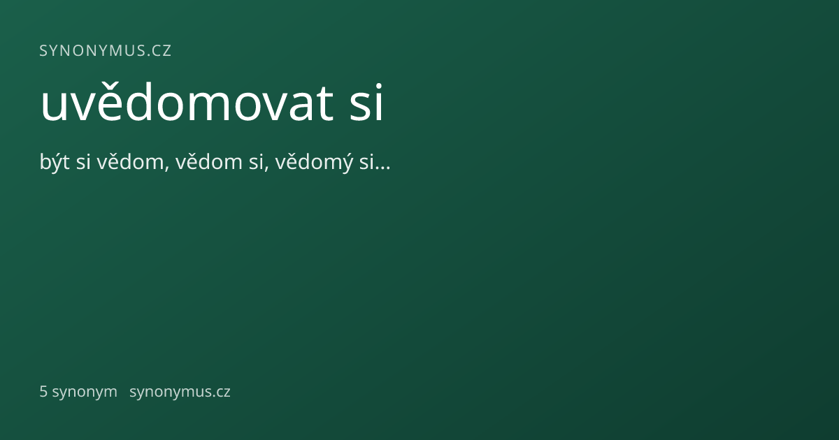 Náhled odkazu: uvědomovat si
