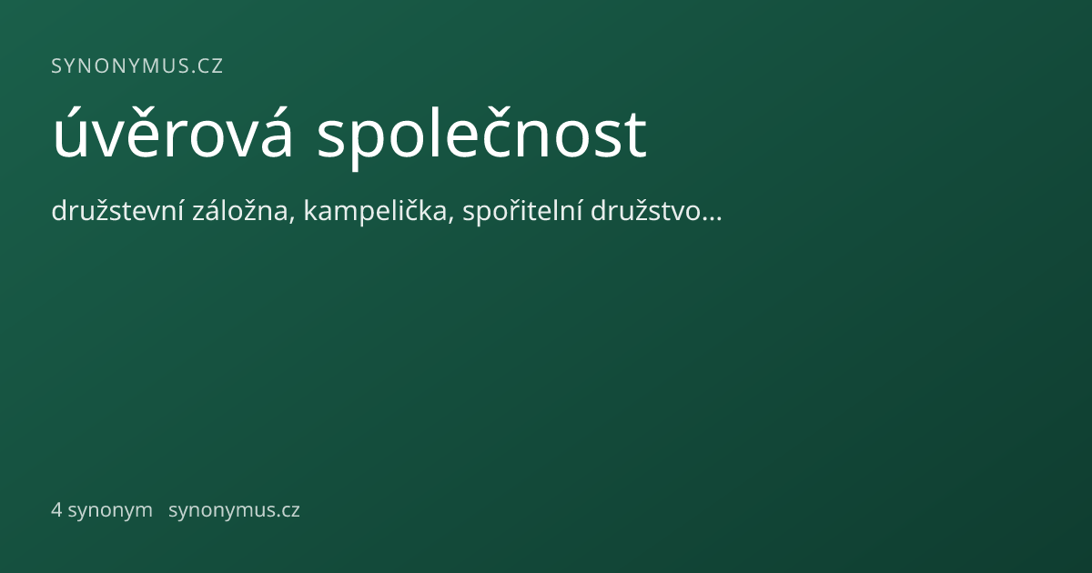 Náhled odkazu: úvěrová společnost