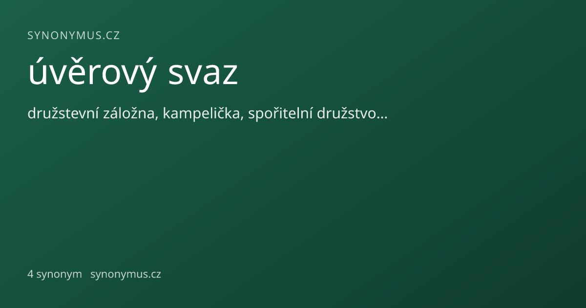Náhled odkazu: úvěrový svaz