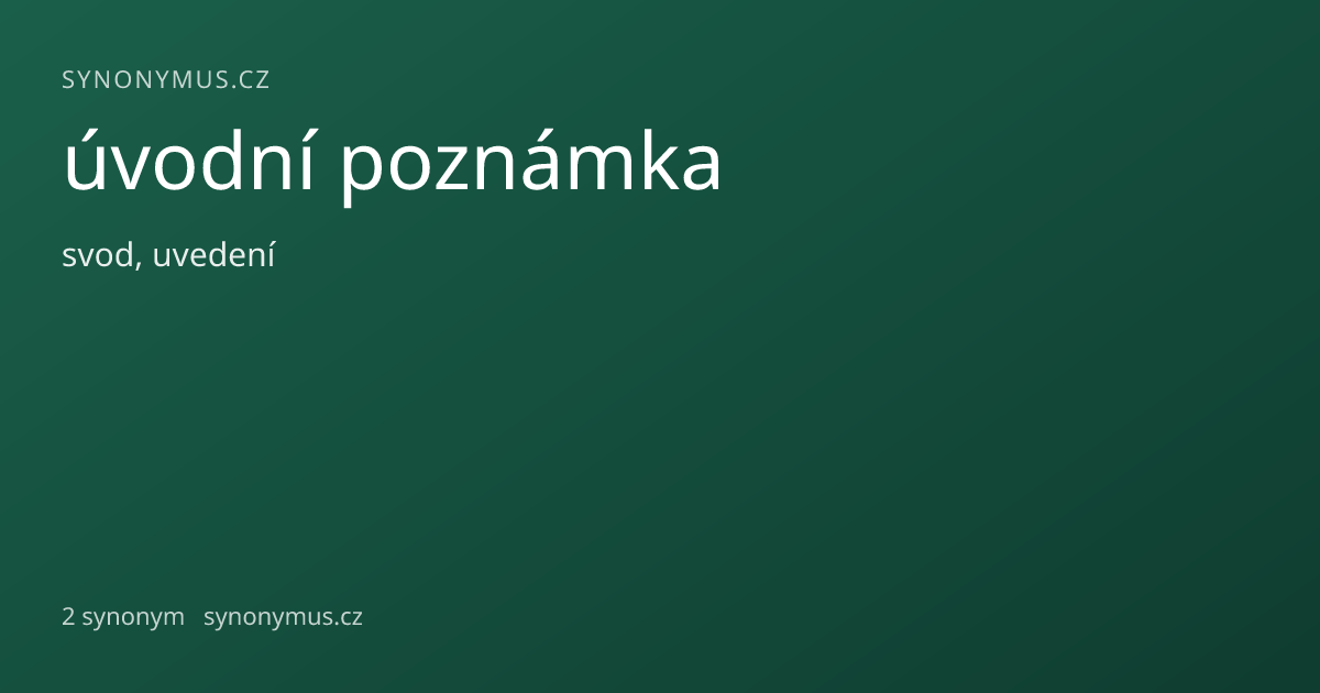 Náhled odkazu: úvodní poznámka