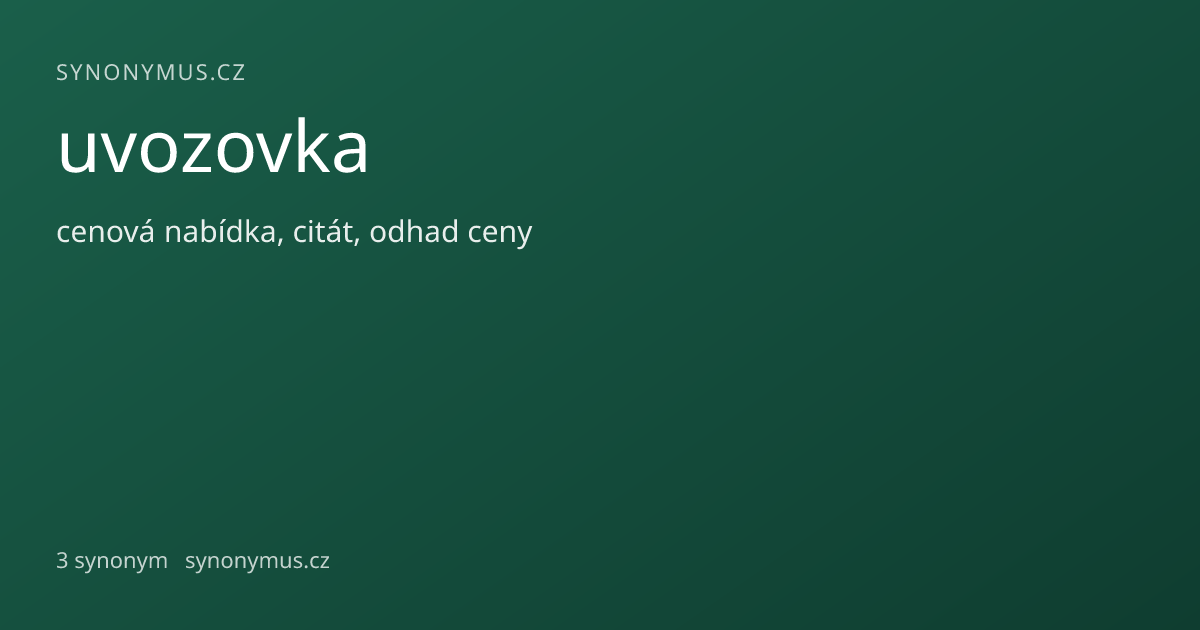 Náhled odkazu: uvozovka