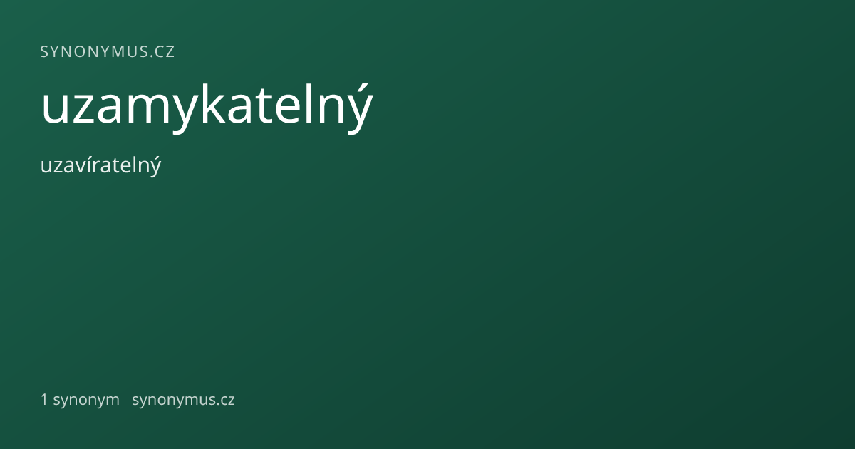 Náhled odkazu: uzamykatelný