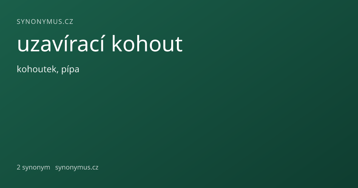 Náhled odkazu: uzavírací kohout