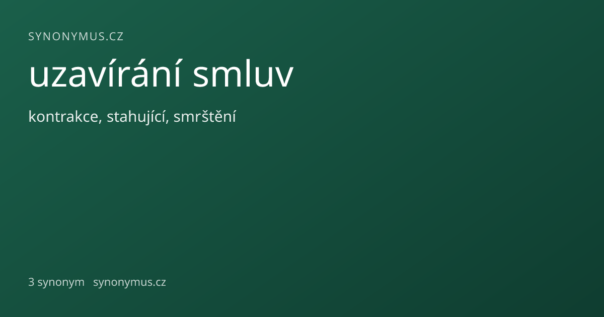 Náhled odkazu: uzavírání smluv