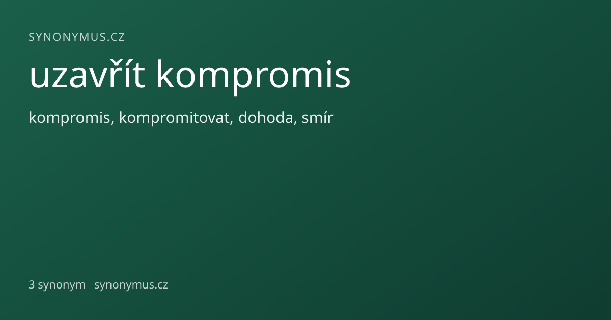 Náhled odkazu: uzavřít kompromis