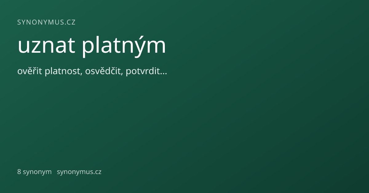 Náhled odkazu: uznat platným