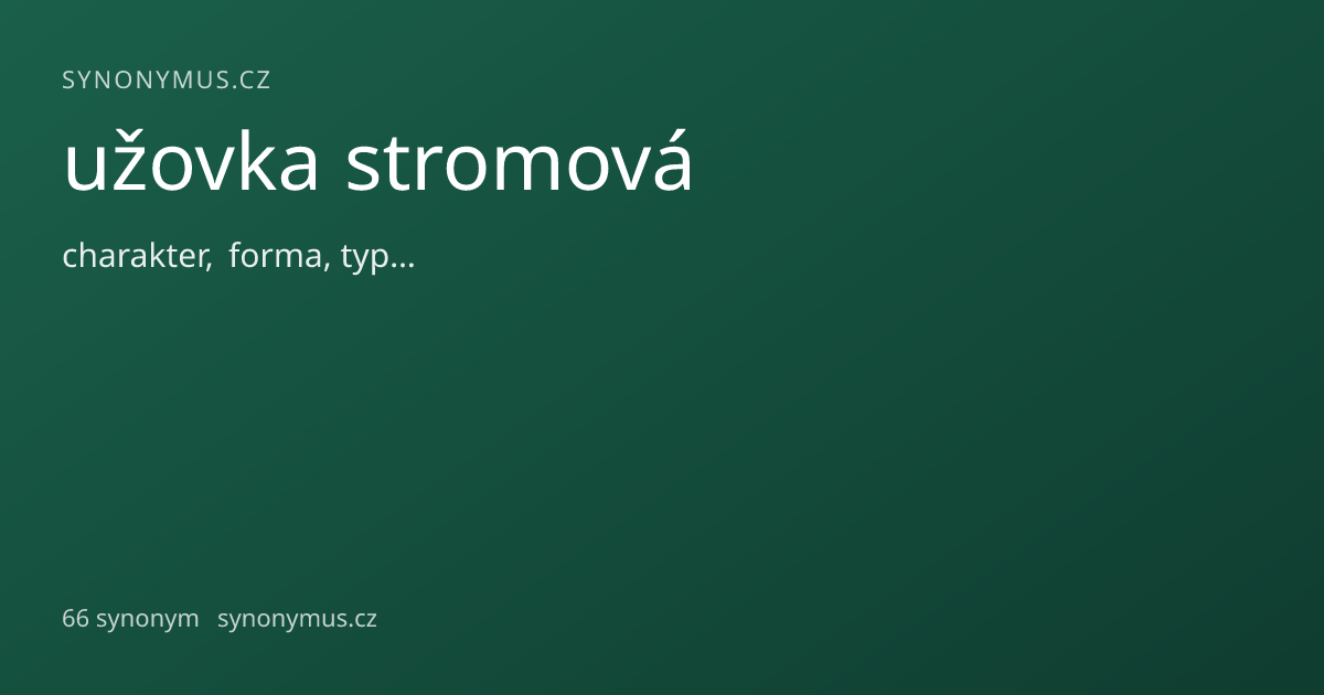 Náhled odkazu: užovka stromová