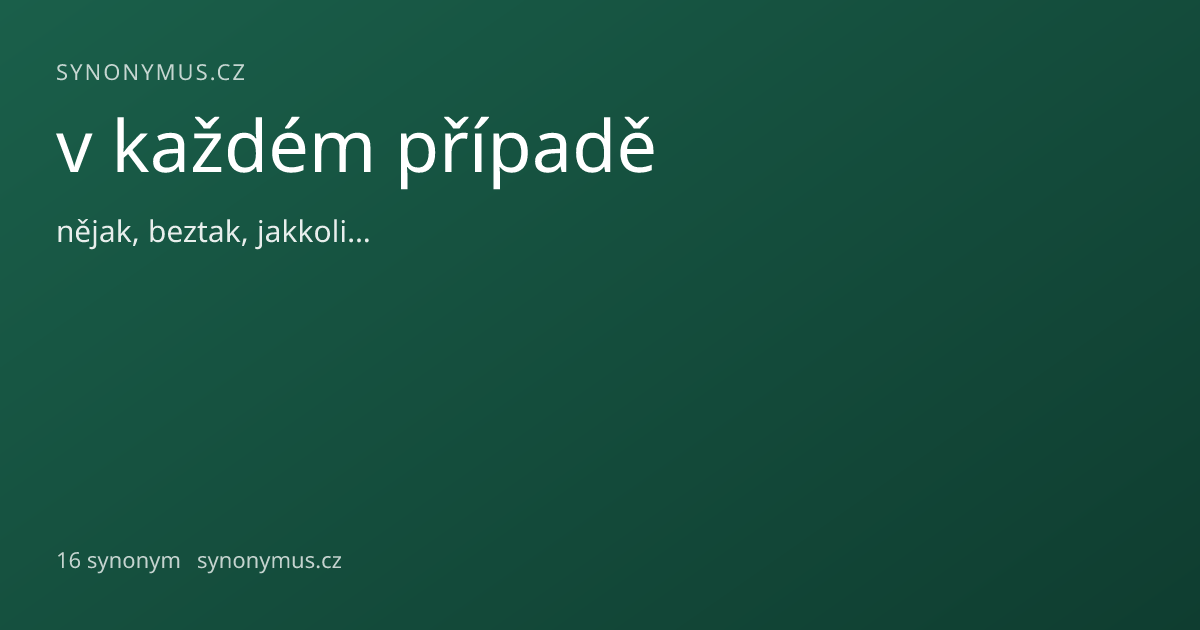 Náhled odkazu: v každém případě