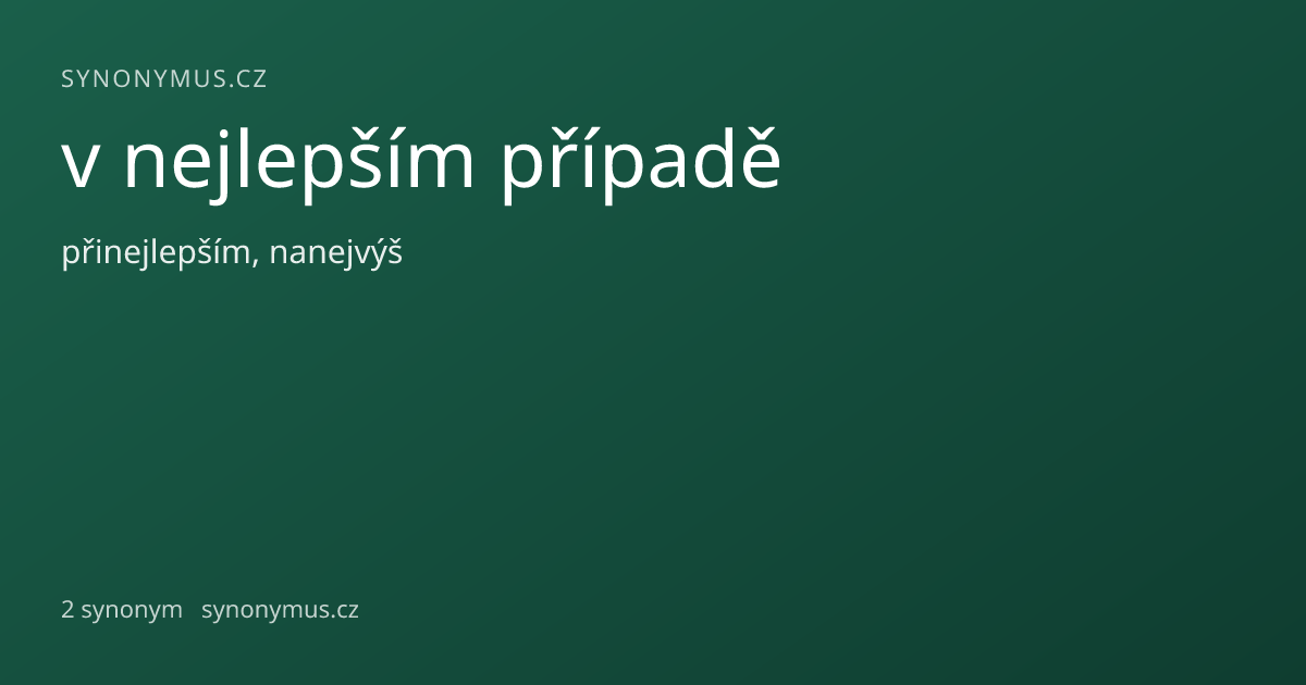 Náhled odkazu: v nejlepším případě