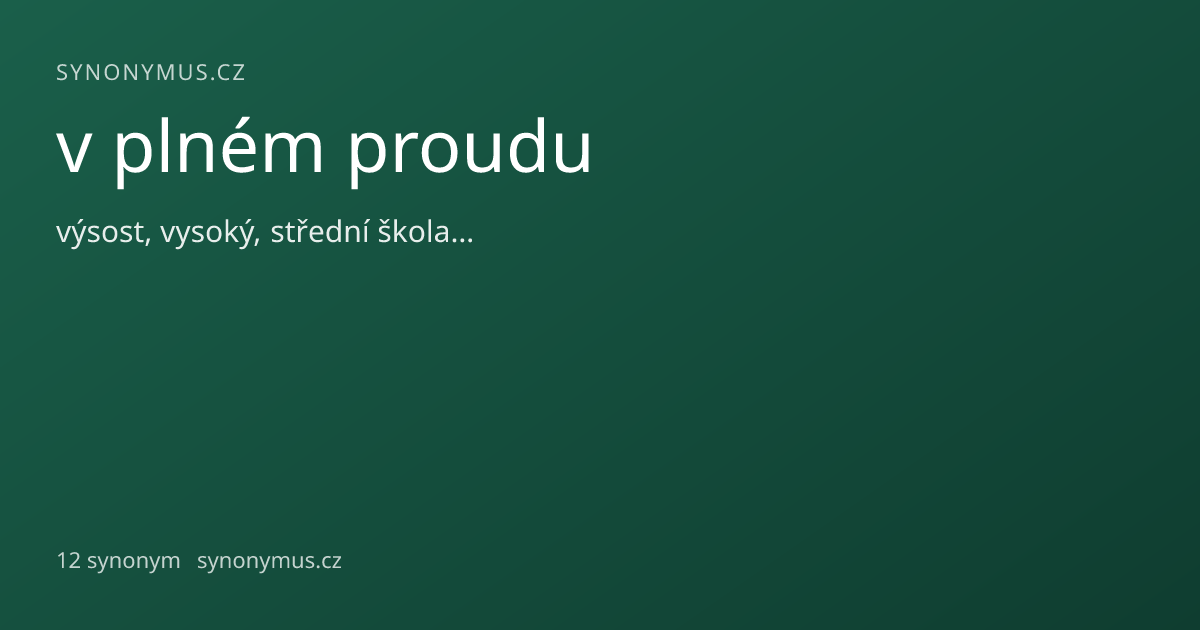 Náhled odkazu: v plném proudu