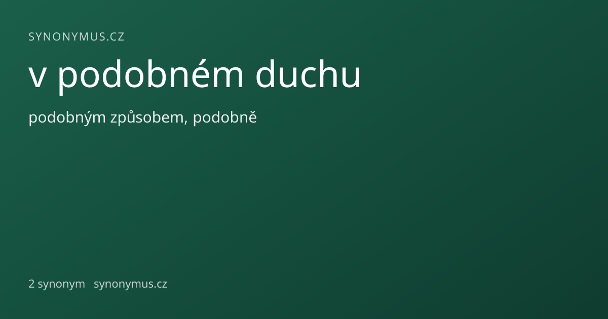 Náhled odkazu: v podobném duchu