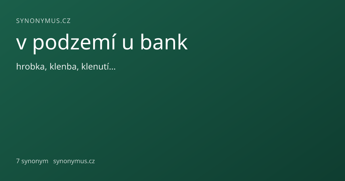 Náhled odkazu: v podzemí u bank