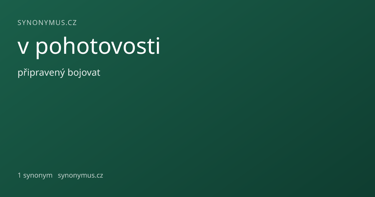 Náhled odkazu: v pohotovosti