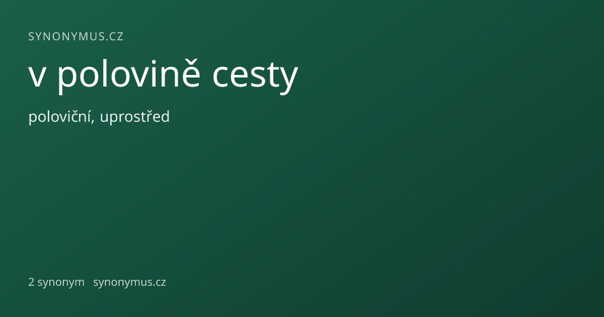 Náhled odkazu: v polovině cesty