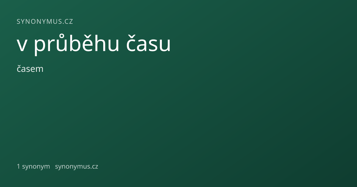 Náhled odkazu: v průběhu času