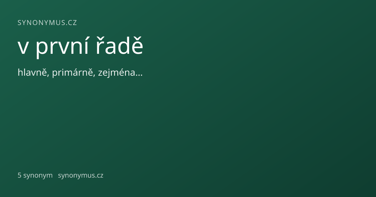 Náhled odkazu: v první řadě