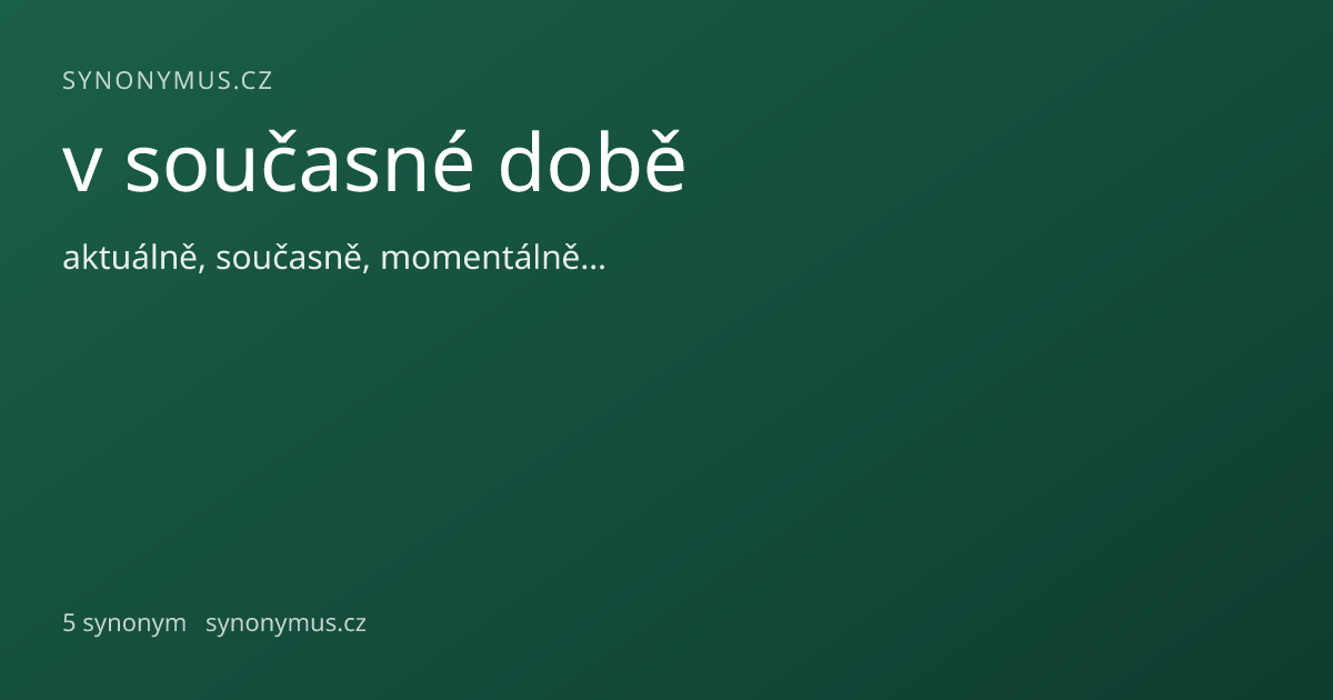Náhled odkazu: v současné době