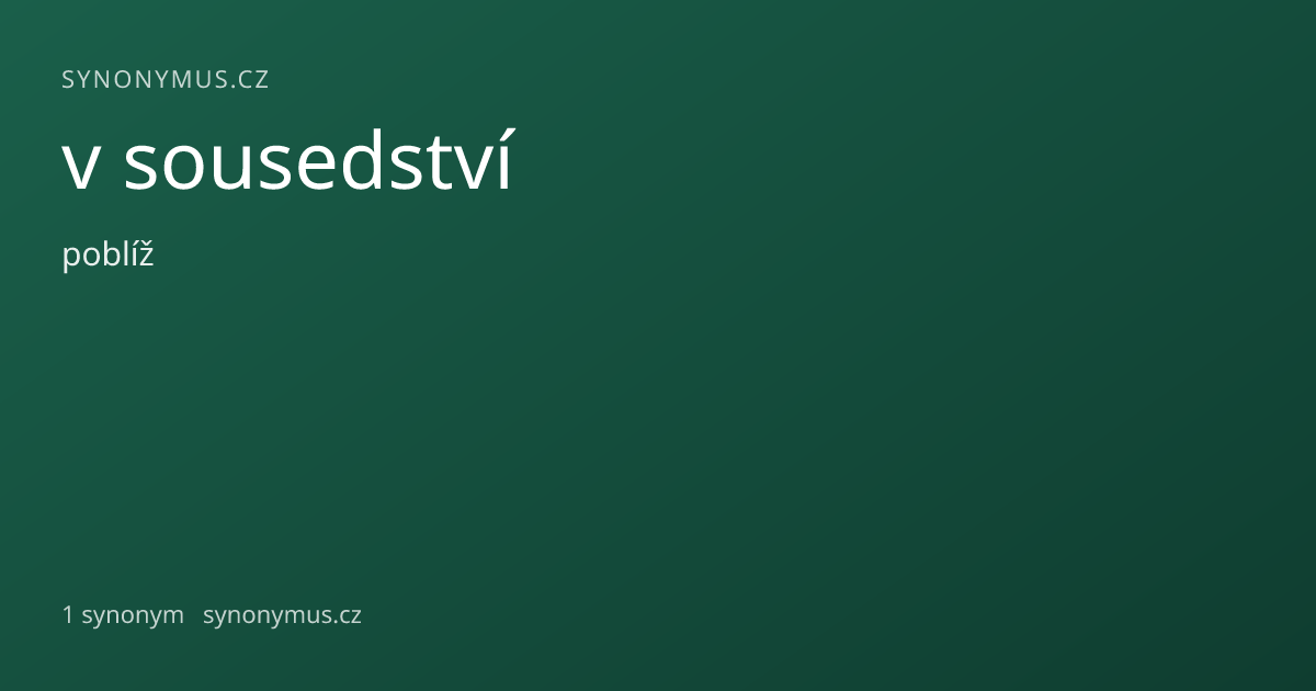 Náhled odkazu: v sousedství