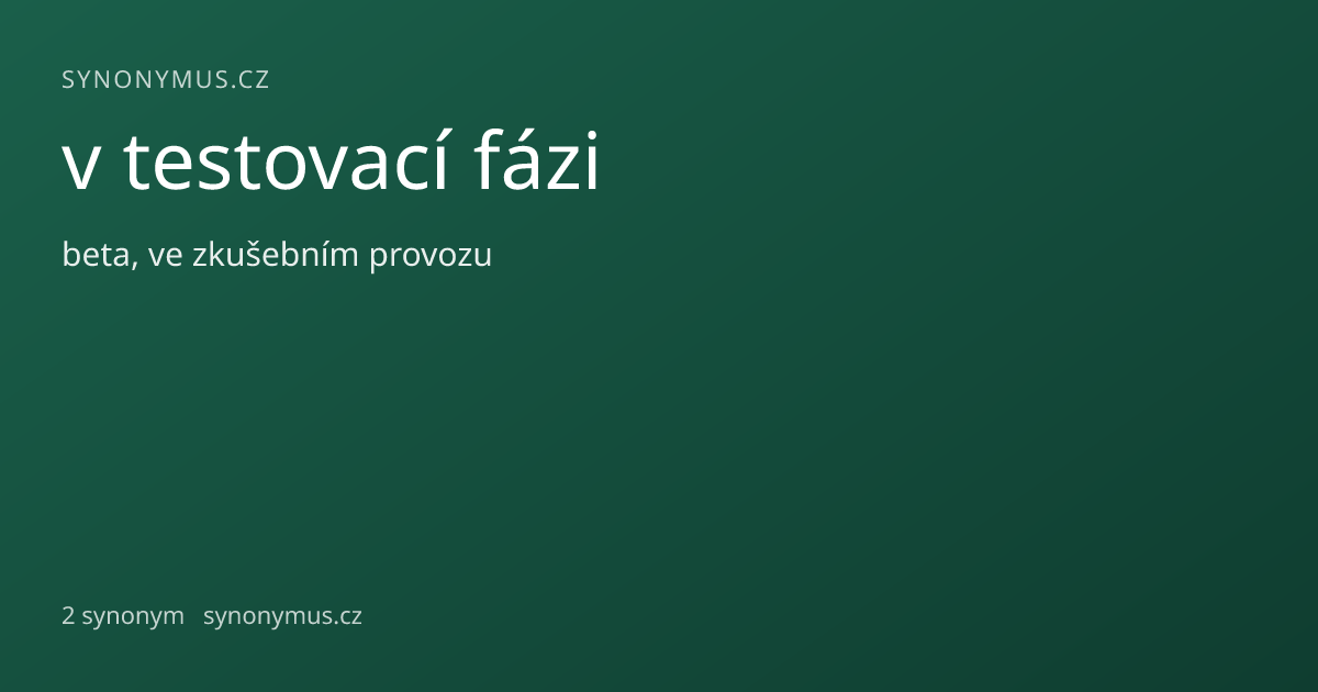Náhled odkazu: v testovací fázi