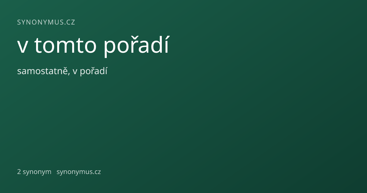 Náhled odkazu: v tomto pořadí