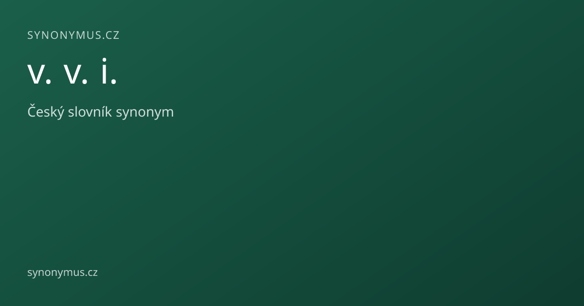 Náhled odkazu: v. v. i.