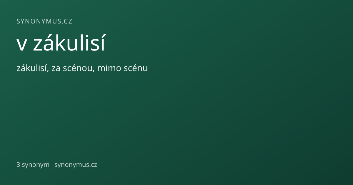 Náhled odkazu: v zákulisí