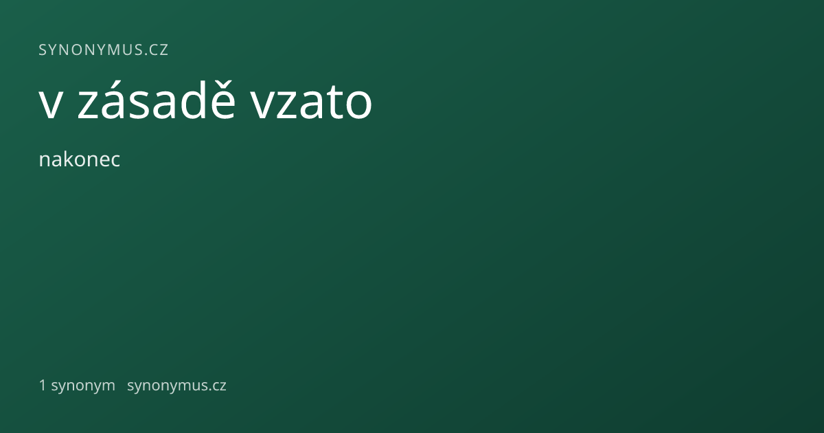 Náhled odkazu: v zásadě vzato