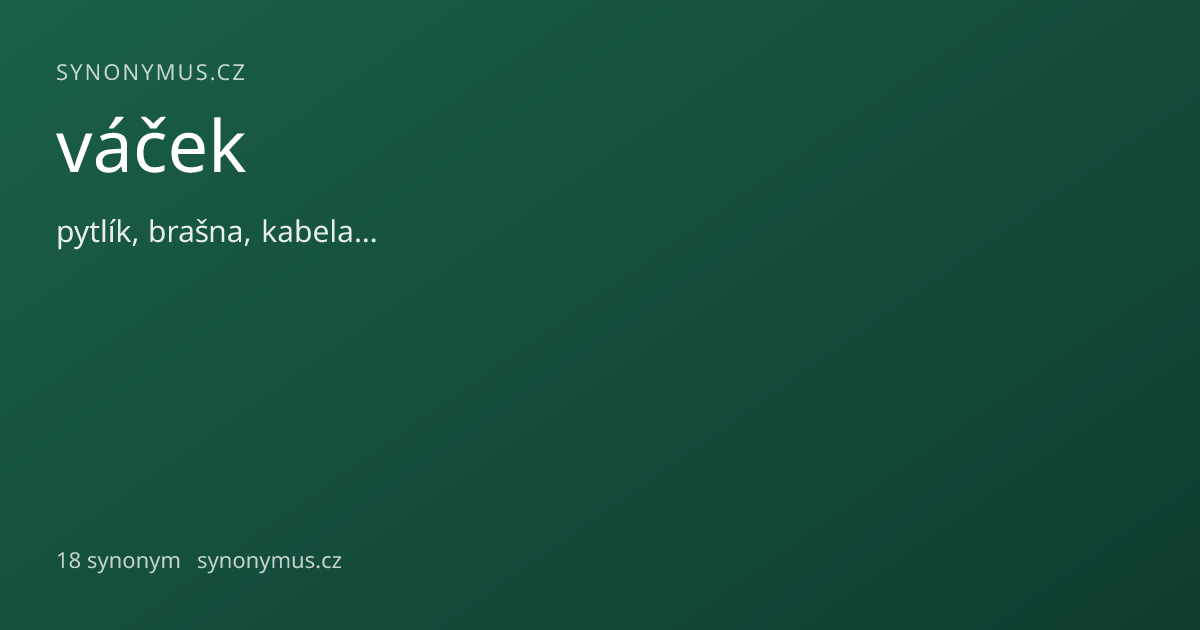 Náhled odkazu: váček