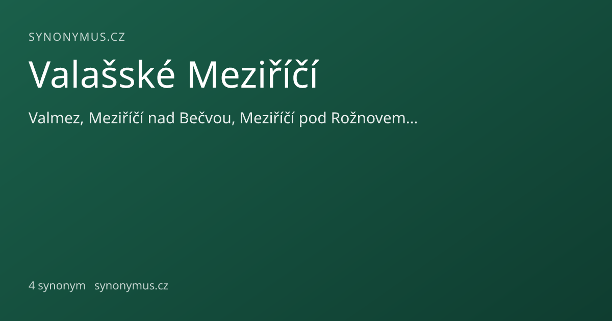 Náhled odkazu: Valašské Meziříčí