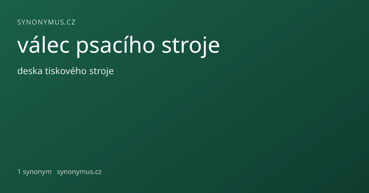 Náhled odkazu: válec psacího stroje