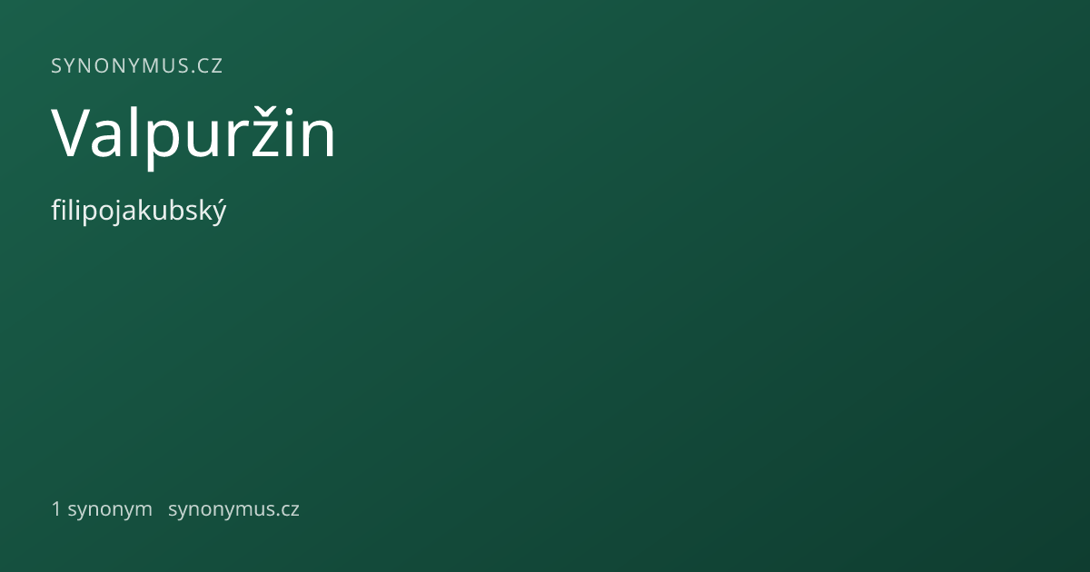 Náhled odkazu: Valpuržin