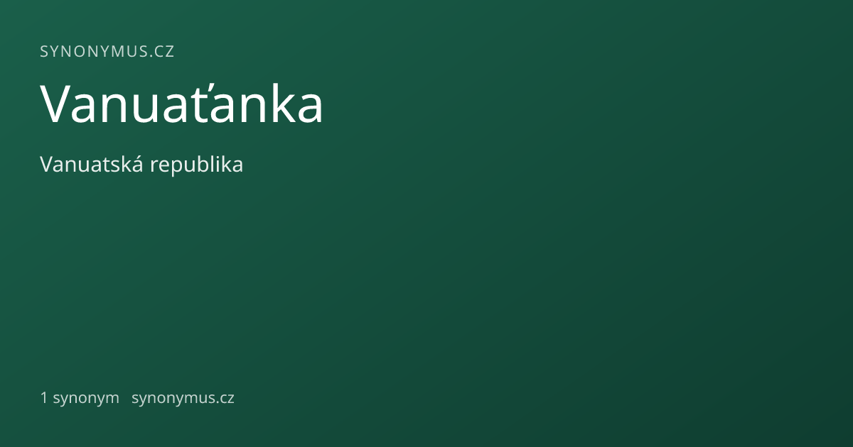 Náhled odkazu: Vanuaťanka