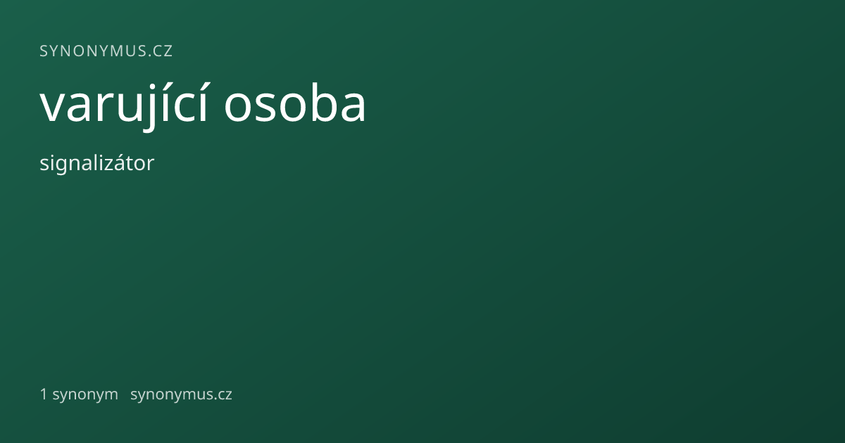 Náhled odkazu: varující osoba