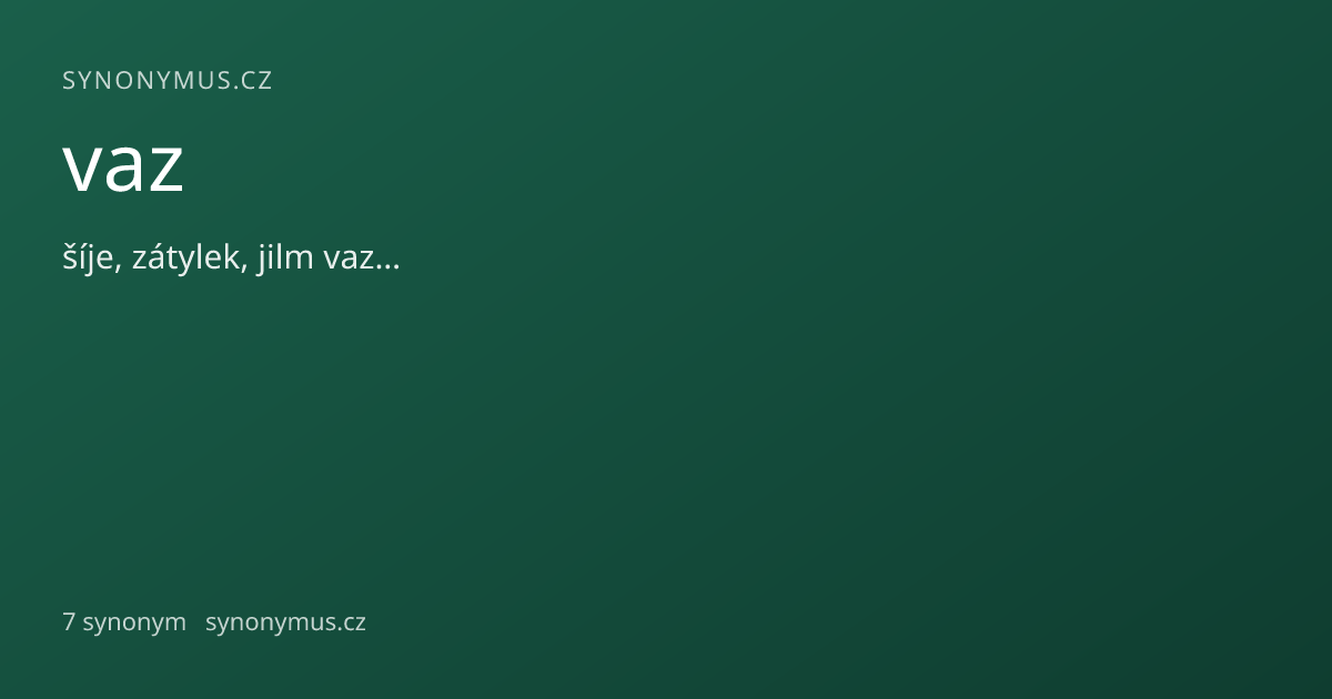 Náhled odkazu: vaz