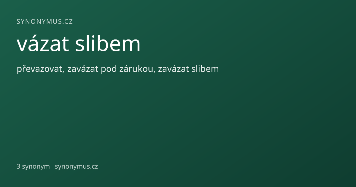 Náhled odkazu: vázat slibem