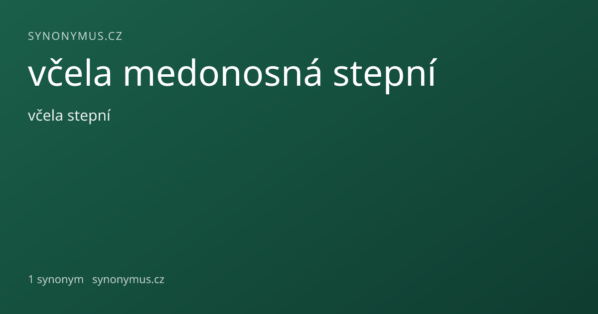 Náhled odkazu: včela medonosná stepní