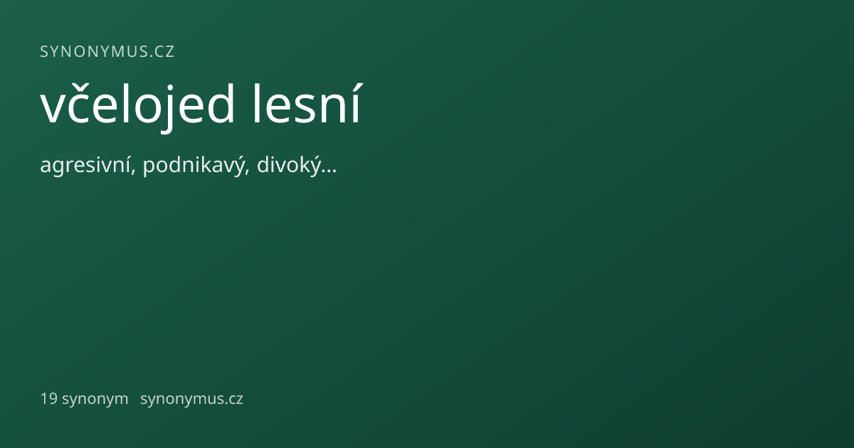 Náhled odkazu: včelojed lesní