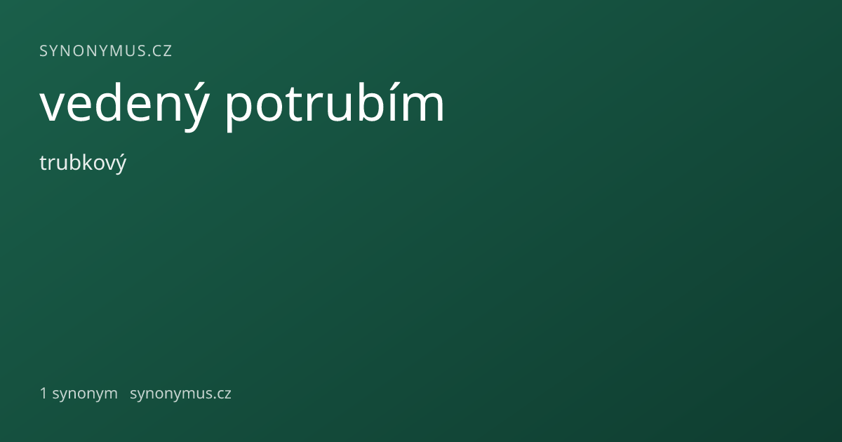 Náhled odkazu: vedený potrubím