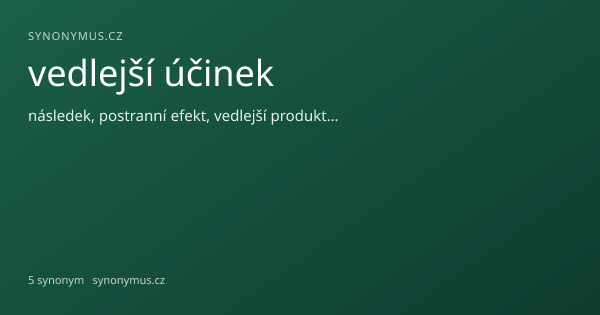 Náhled odkazu: vedlejší účinek