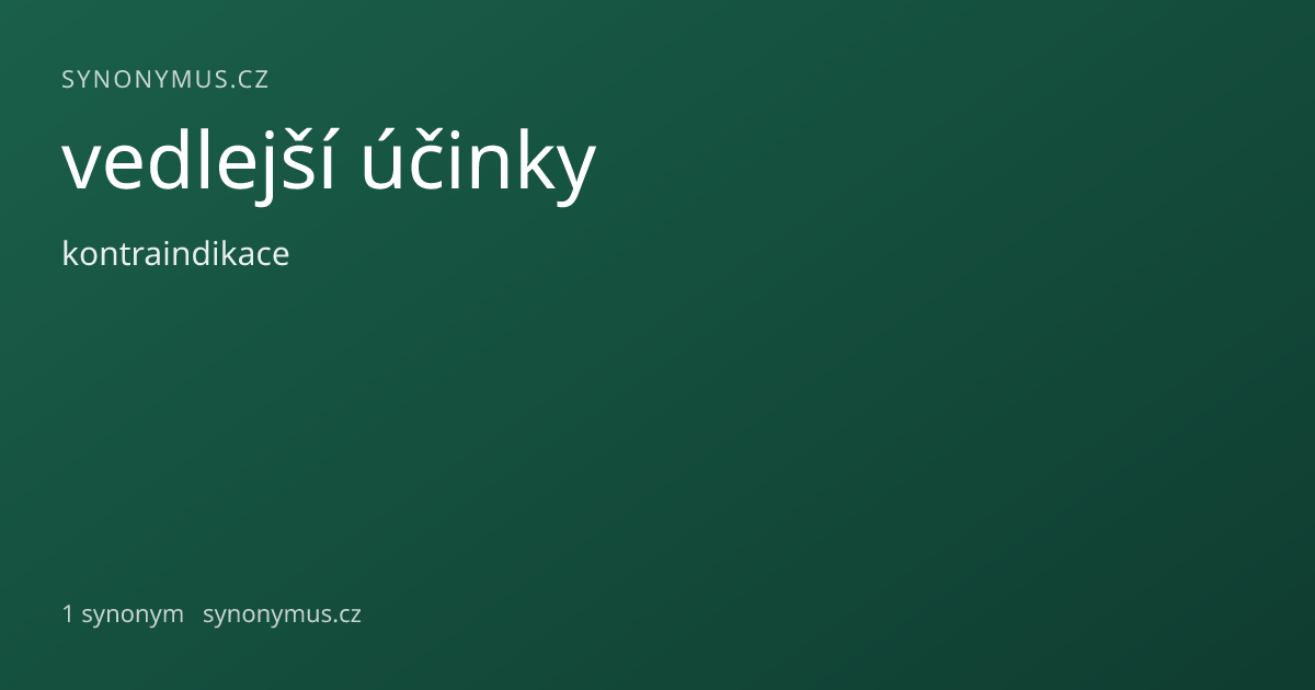 Náhled odkazu: vedlejší účinky