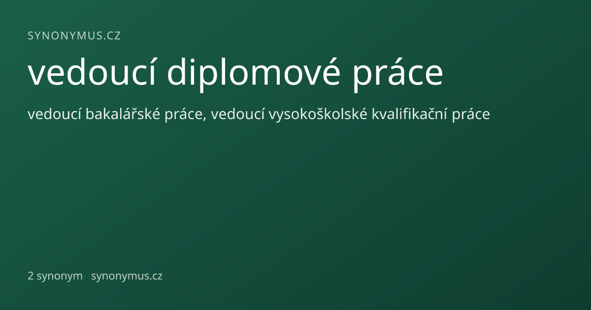 Náhled odkazu: vedoucí diplomové práce