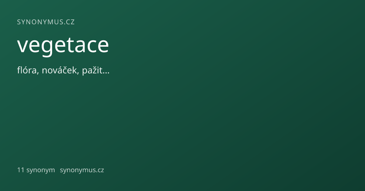 Náhled odkazu: vegetace