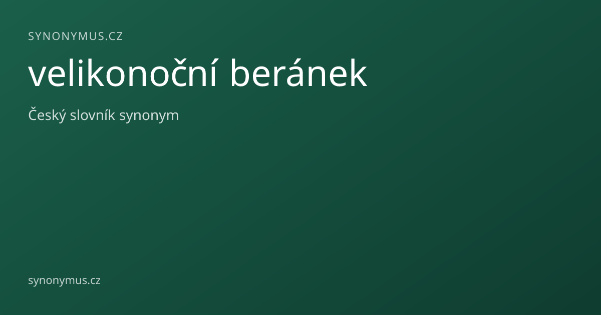 Náhled odkazu: velikonoční beránek