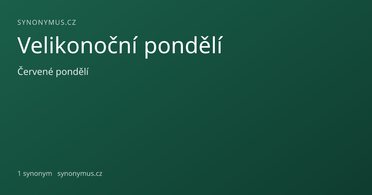 Náhled odkazu: Velikonoční pondělí