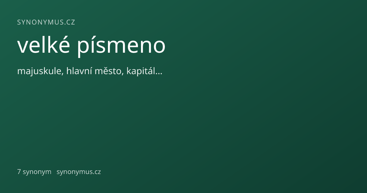 Náhled odkazu: velké písmeno