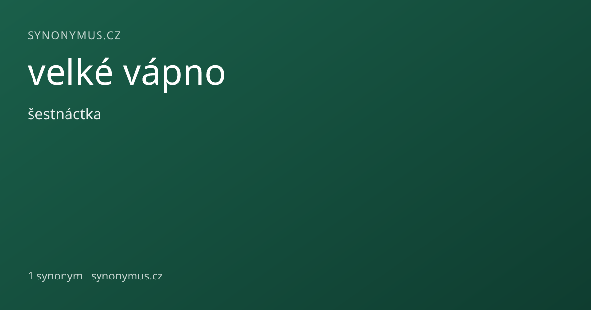 Náhled odkazu: velké vápno