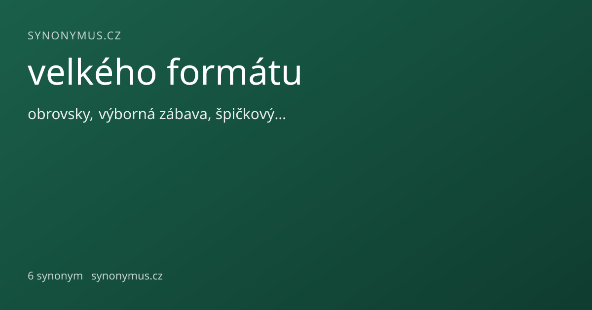 Náhled odkazu: velkého formátu