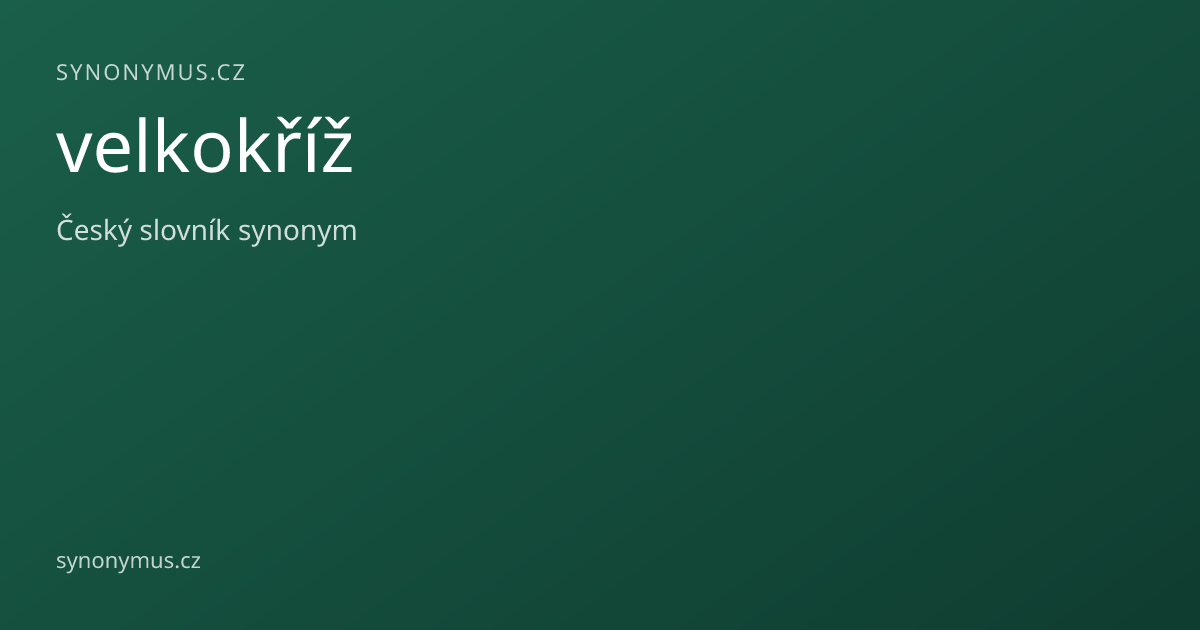 Náhled odkazu: velkokříž
