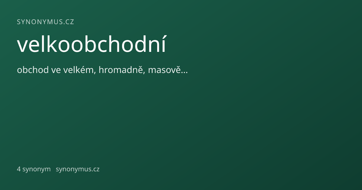 Náhled odkazu: velkoobchodní
